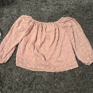 Elegant Pink Off-Shoulder Blouse